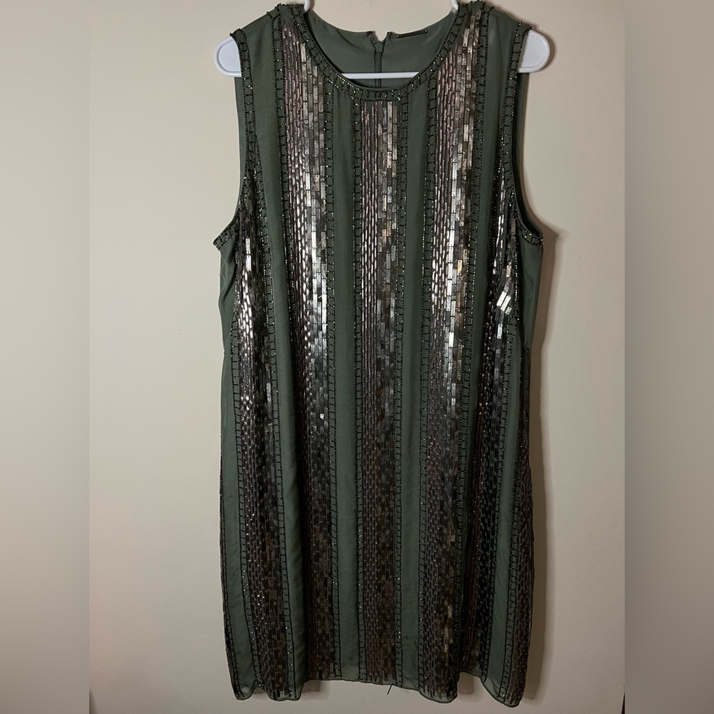 Elite Tahari Esmarella dress (color: Tuscan Olive) BRAND NEW (never worn)
